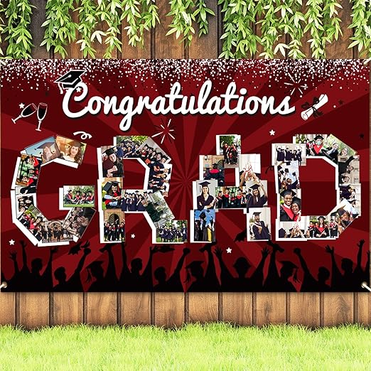 congratulations 毕业照片横幅 class of 2023 蓝色背景毕业生图片